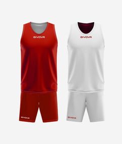 KIT DOUBLE IN MESH ROSSO/BIANCO Tg. 2XS